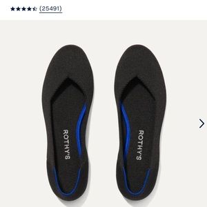 Rothy’s ‘The Flat’ in black. Excellent condition